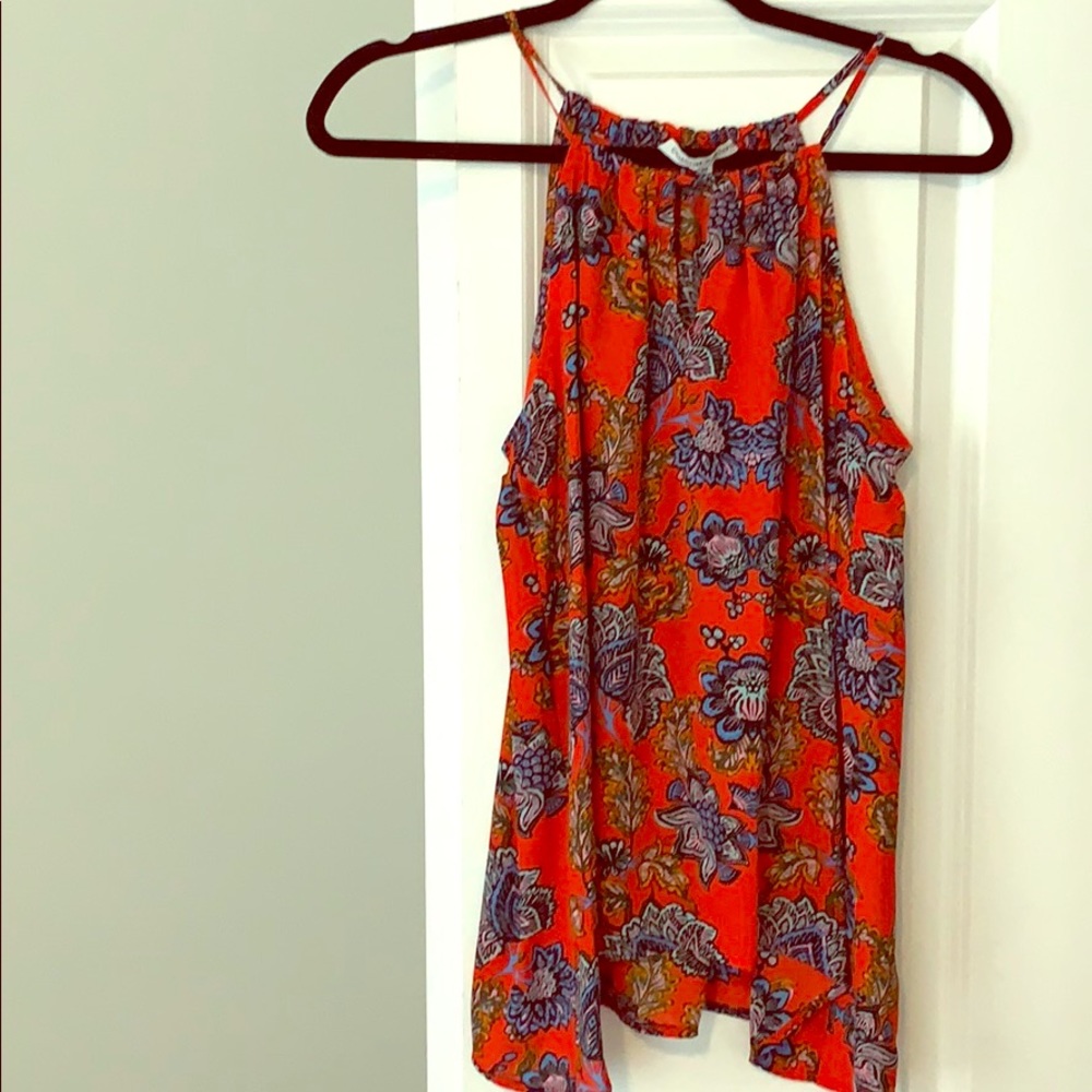 Keyhole Halter Blouse